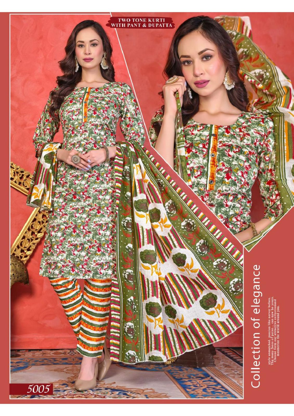 Kavita By Trendy Straight Cut Cotton Readymade Suits Wholesale Shop In Surat
